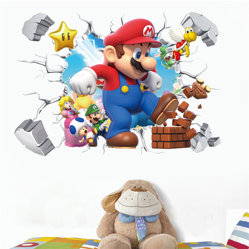 Baby Nursery Design - 3D Cartoon Anime Game Characters Wall