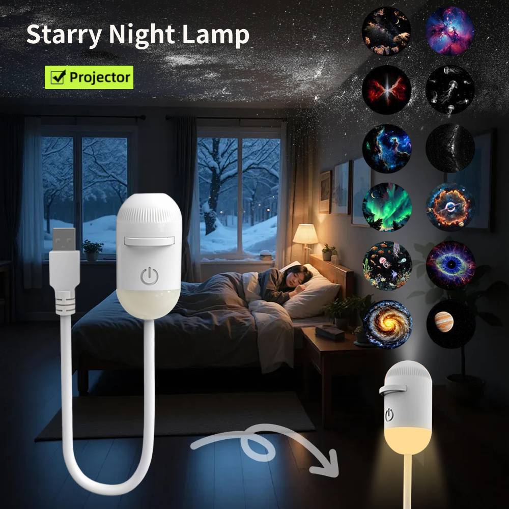 Night Light Projector Stars - Mini Galaxy Star Projector Night Light