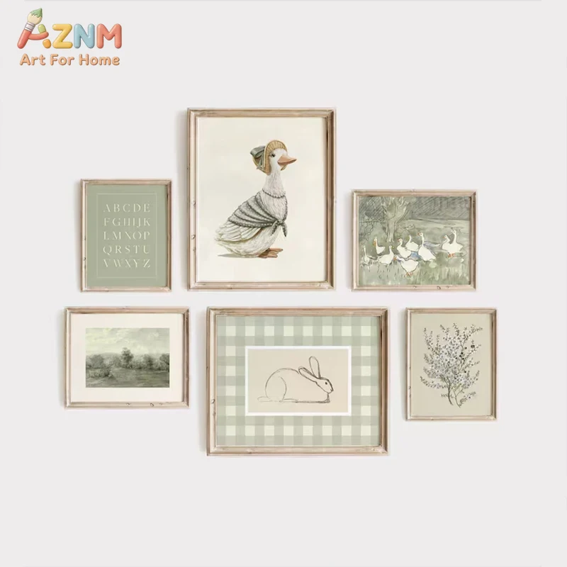 Baby Nursery Vintage Decor - AZNM Vintage Peter Rabbit Jemima Puddle-Duck