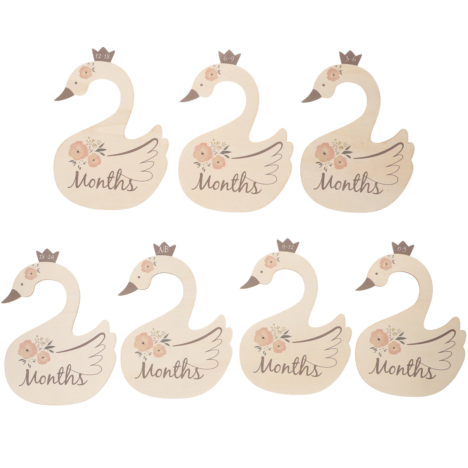 7Pcs Swan Baby Clothes Size Di - Baby Nursery Organizer recension och pris