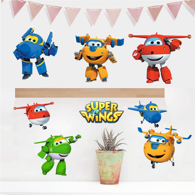 Hot Cartoon Super Wings Deform - Baby Nursery Stickers recension och pris