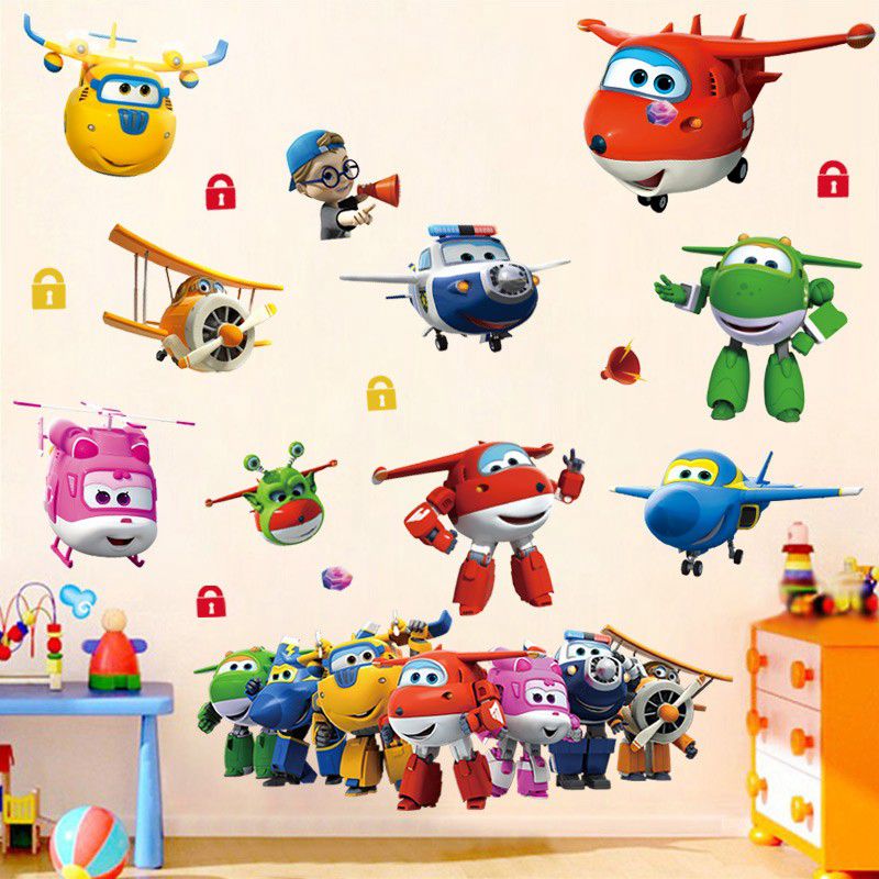 Hot Cartoon Super Wings Deform - Baby Nursery Stickers recension och pris
