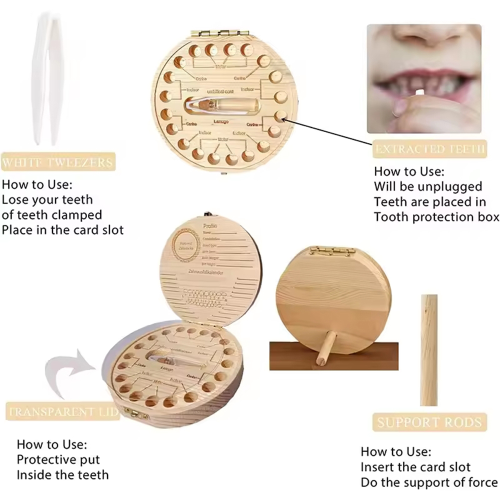 1PC Children's Milk Tooth Box  - Baby Keepsake Box recension och pris