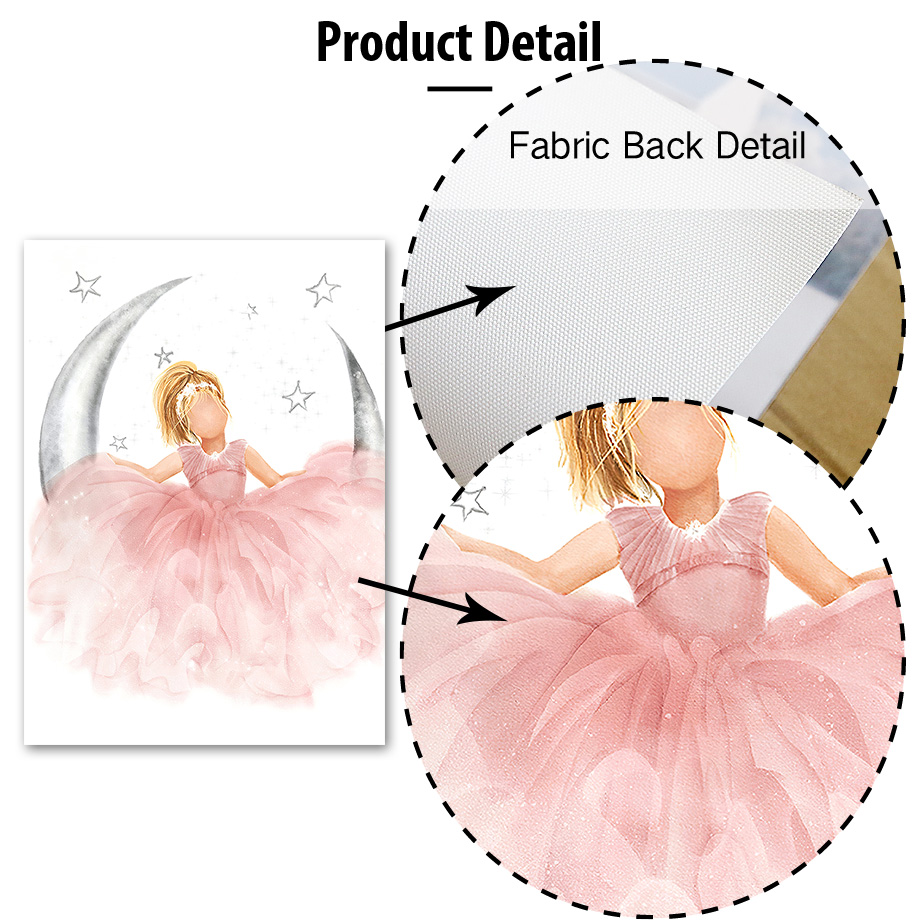 Pink Angel Girl Sun Moon Cloud - Baby Nursery Animal Pictures recension och pris
