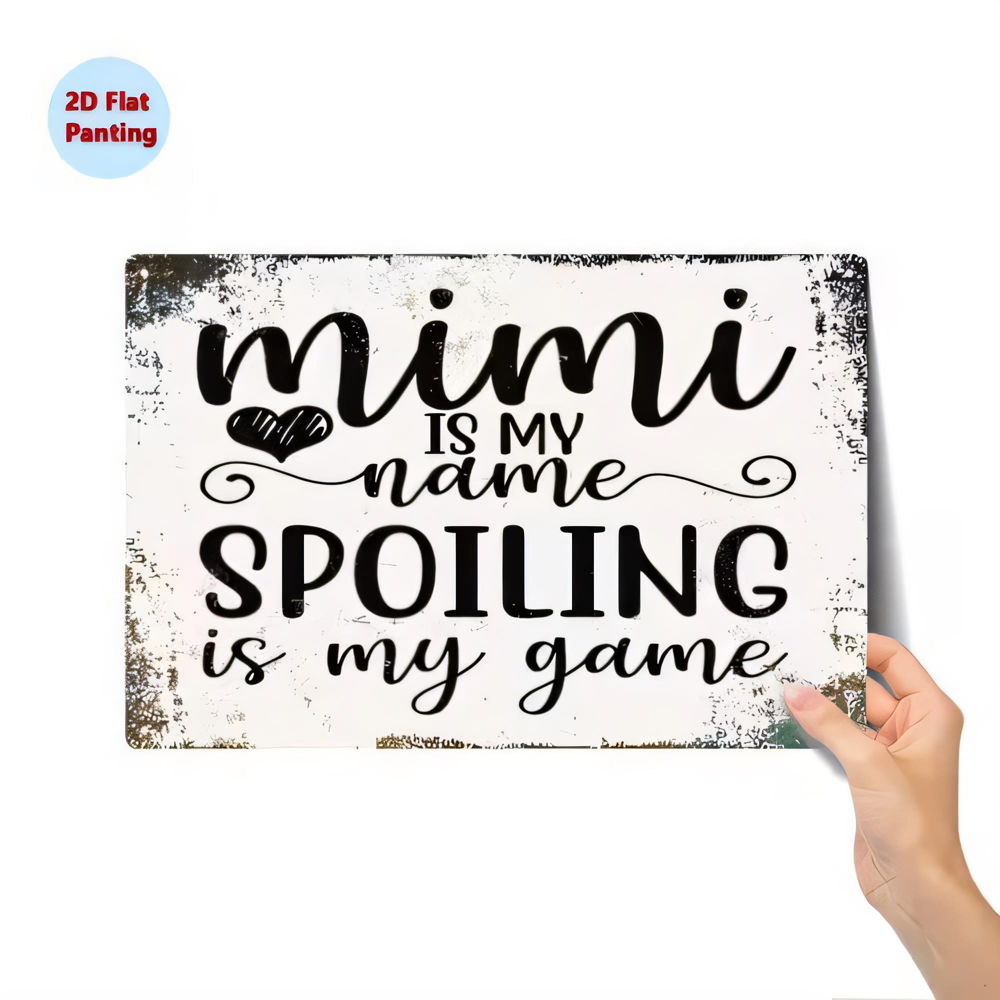Tin Sign MIMI IS NAME Spoiling - Baby Nursery Vintage Decor recension och pris