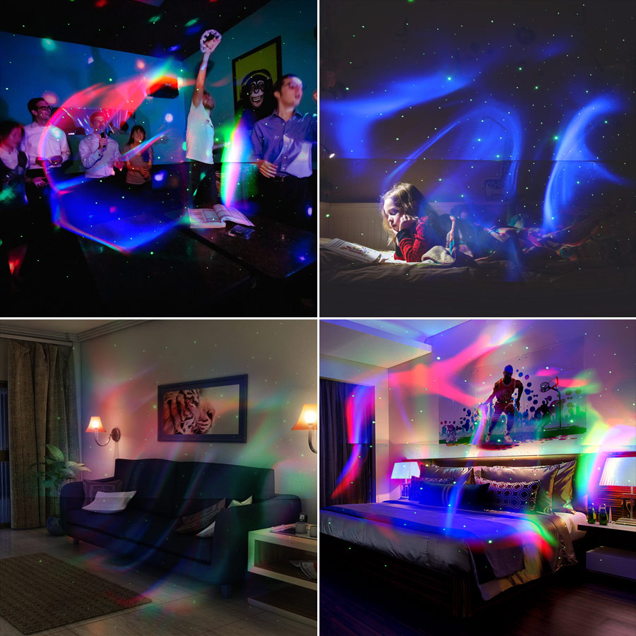 ESHINY RGB LED Rechargeable Ba - Night Light Projector Stars recension och pris
