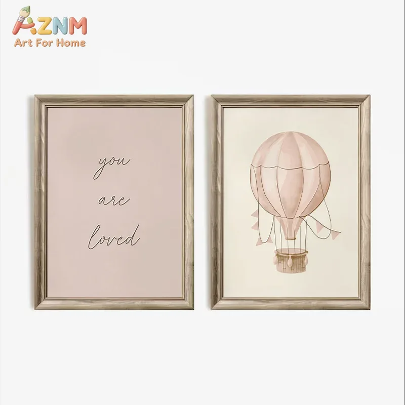 AZNM Boho Bunny Hot Air Balloo - Baby Nursery Vintage Decor recension och pris