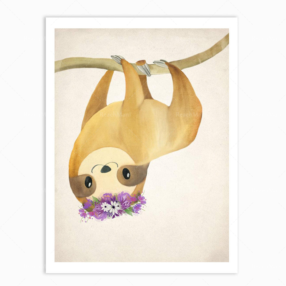 A set of 2 lazy prints, lazine - Baby Nursery Animal Pictures recension och pris