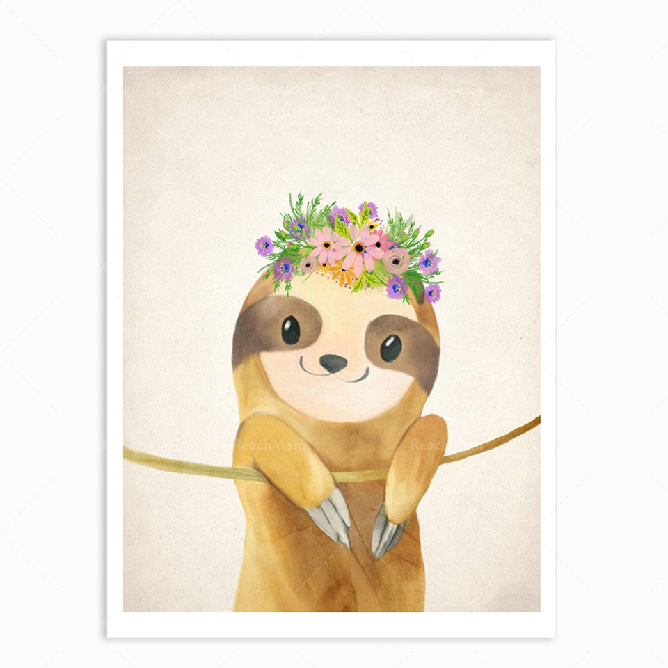 A set of 2 lazy prints, lazine - Baby Nursery Animal Pictures recension och pris