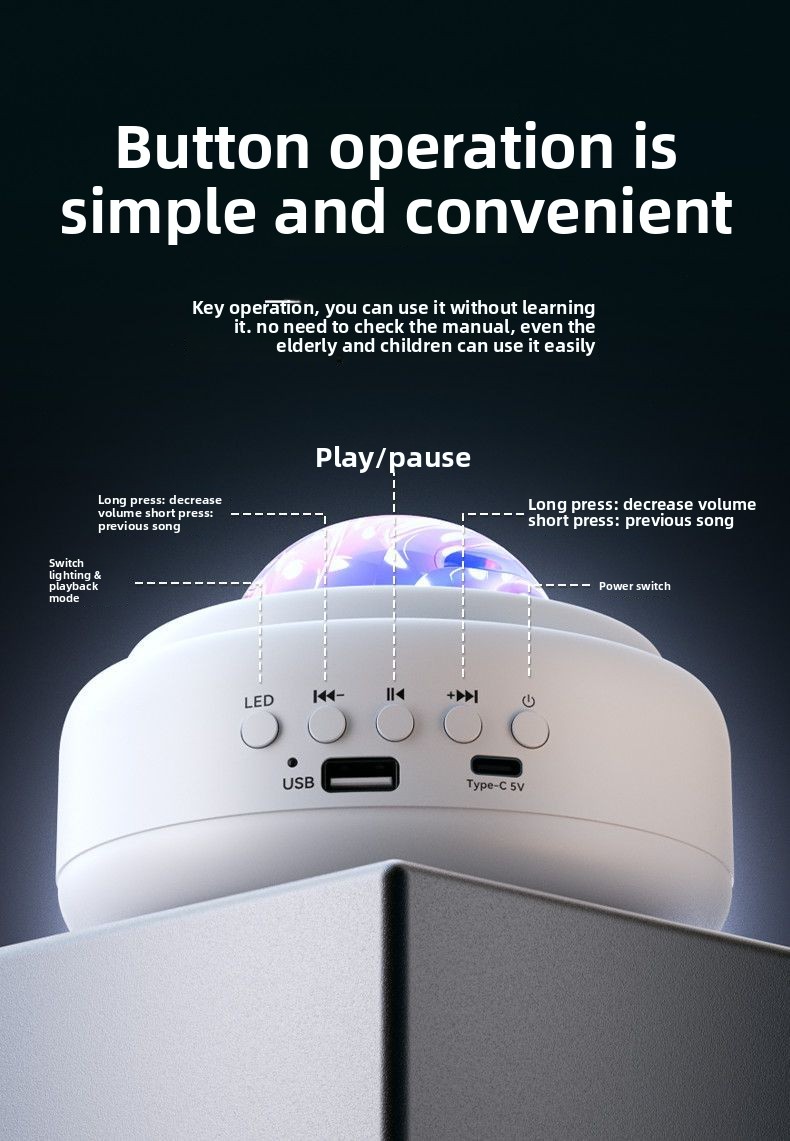 Aurora Star Projector Bluetoot - Night Light Projector Stars recension och pris