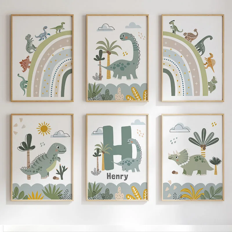 Cute Dinosaur T-Rex Brachiosau - Baby Nursery Pictures recension och pris