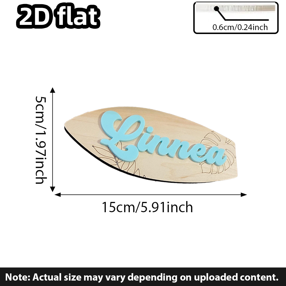 Surfboard Baby Name Signboard  - Baby Nursery recension och pris