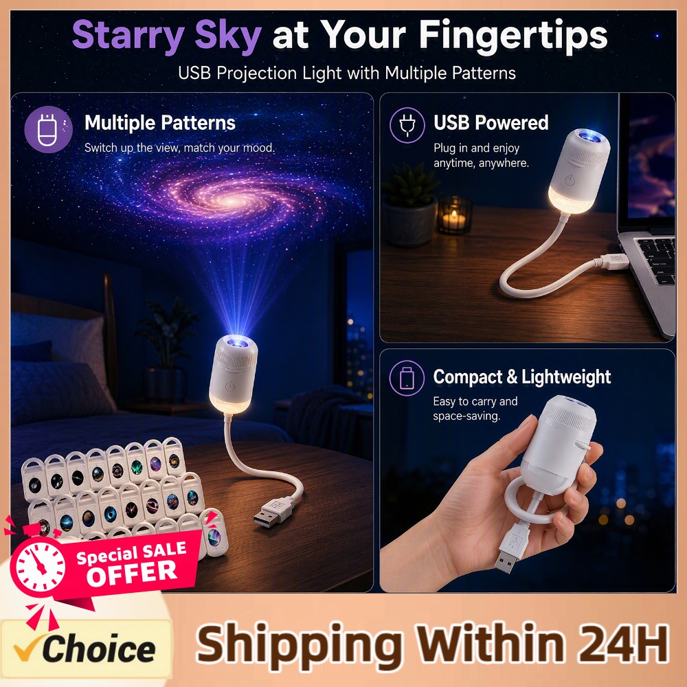 USB Starry Sky Projector Lamp  - Night Light Projector Stars recension och pris