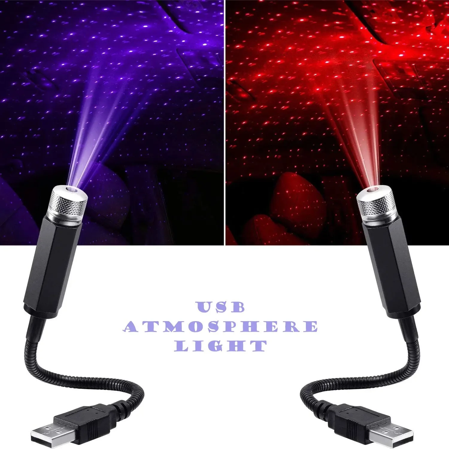 QXNY 1pcs Mini LED Car Roof St - Night Light Projector Stars recension och pris