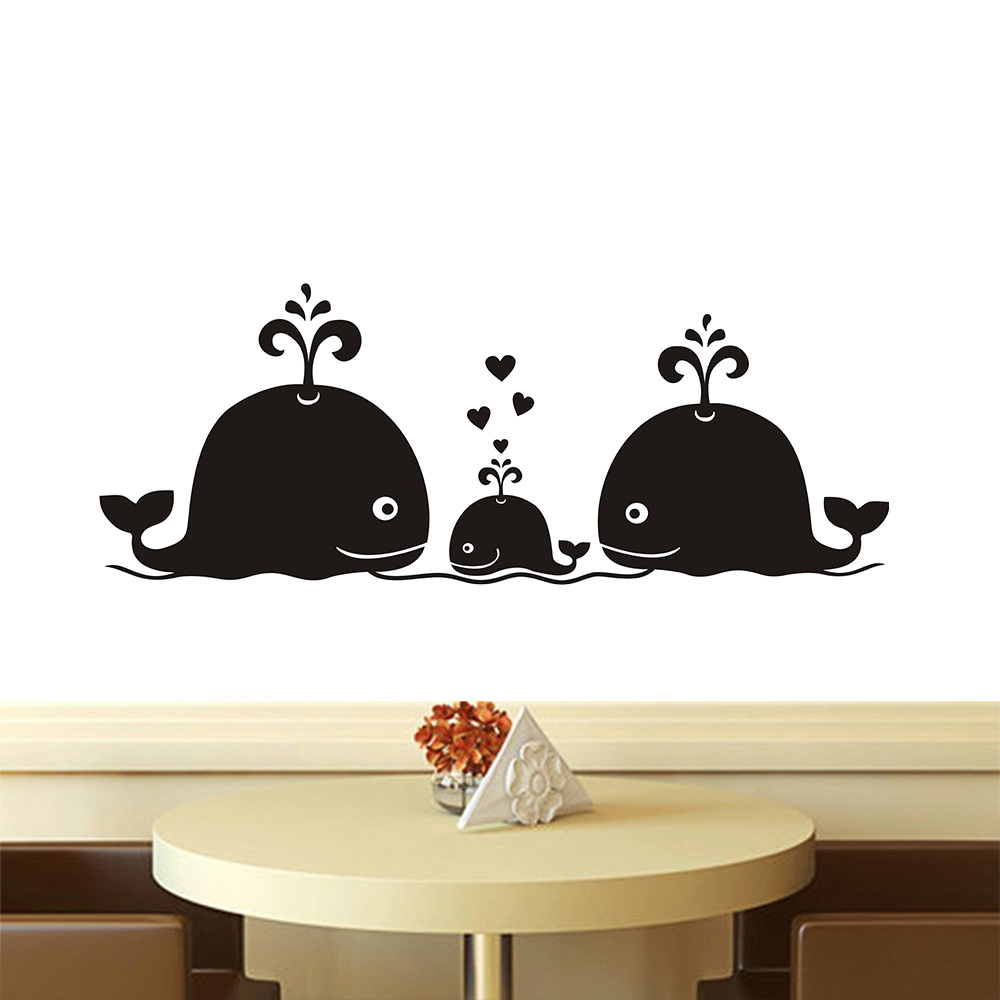 New Cute Whale Hearts Family W - Baby Nursery Vintage Decor recension och pris