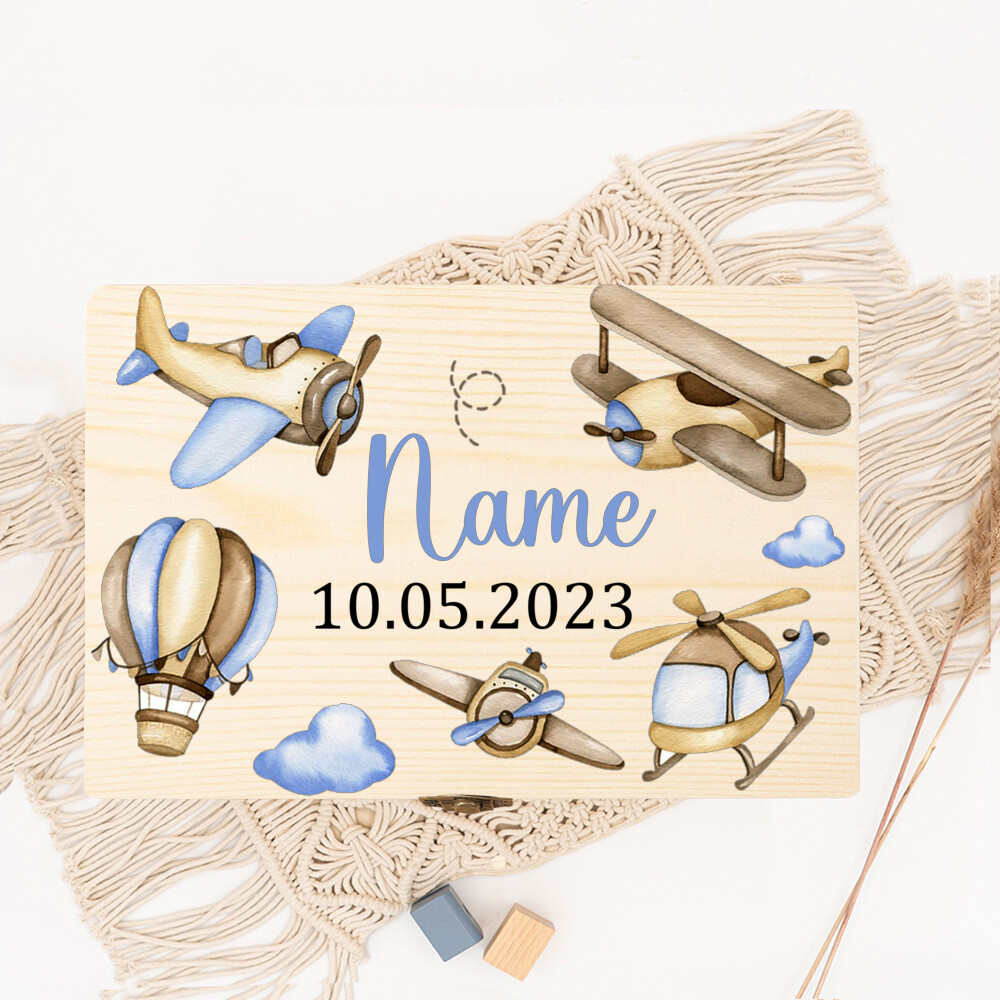 Personalized Baby Wooden Memor - Baby Keepsake Box recension och pris