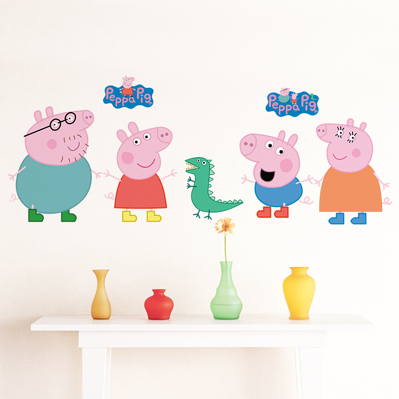 Cartoon Peppa Pig Wall Sticker - Baby Nursery Decals recension och pris