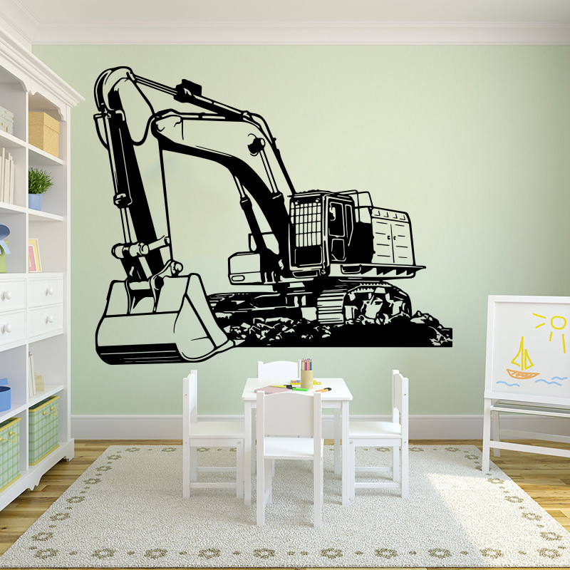 Large Heavy Equipmen Excavator - Baby Nursery Stickers recension och pris