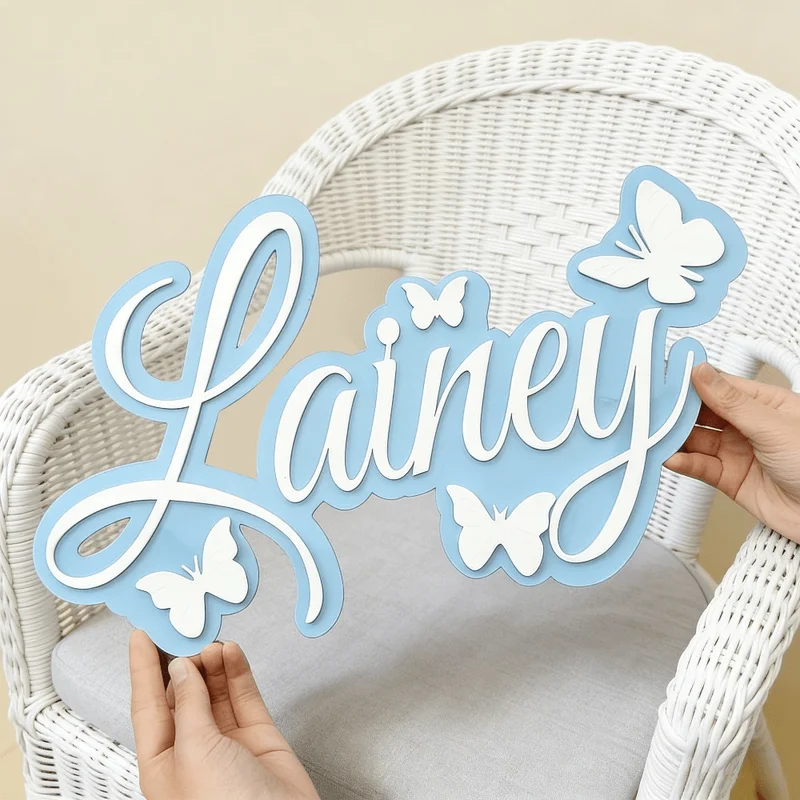 Personalized Baby Name Plaque, - Baby Nursery Wall recension och pris