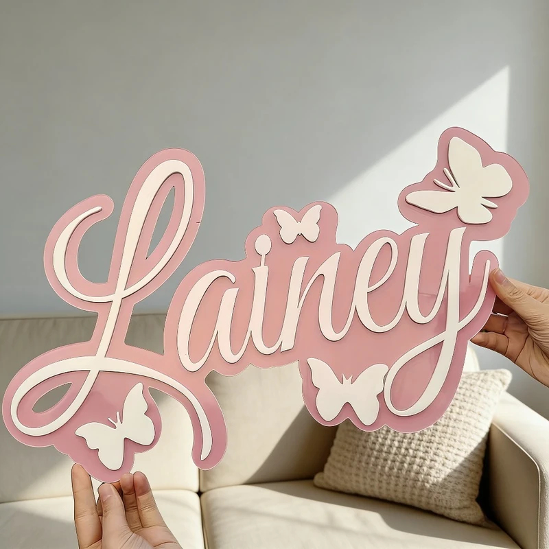 Personalized Baby Name Plaque, - Baby Nursery Wall recension och pris