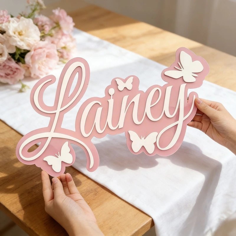 Personalized Baby Name Plaque, - Baby Nursery Wall recension och pris
