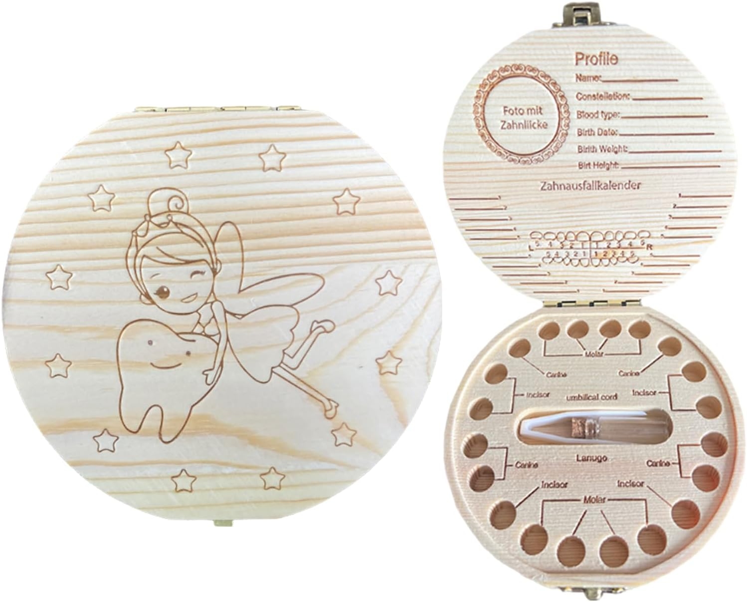 Wooden Milk Tooth Keepsake Box - Baby Keepsake Box recension och pris