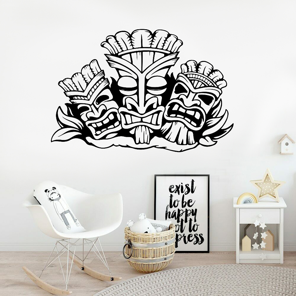 Hawaiian Totem Wall Sticker Al - Baby Nursery Stickers recension och pris