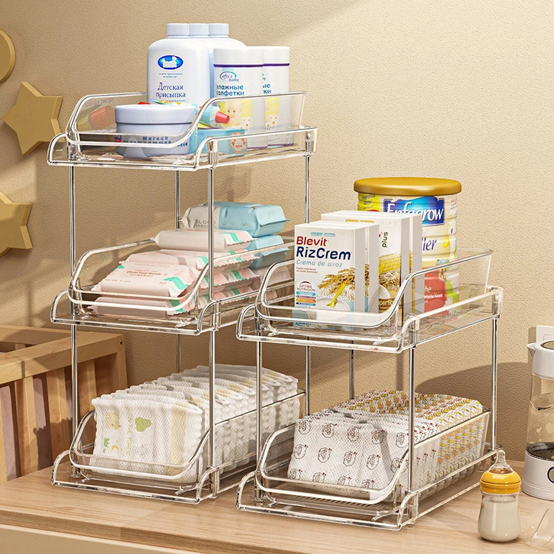 2 Tier Clear Multi-layer Baby  - Baby Nursery Organizer recension och pris