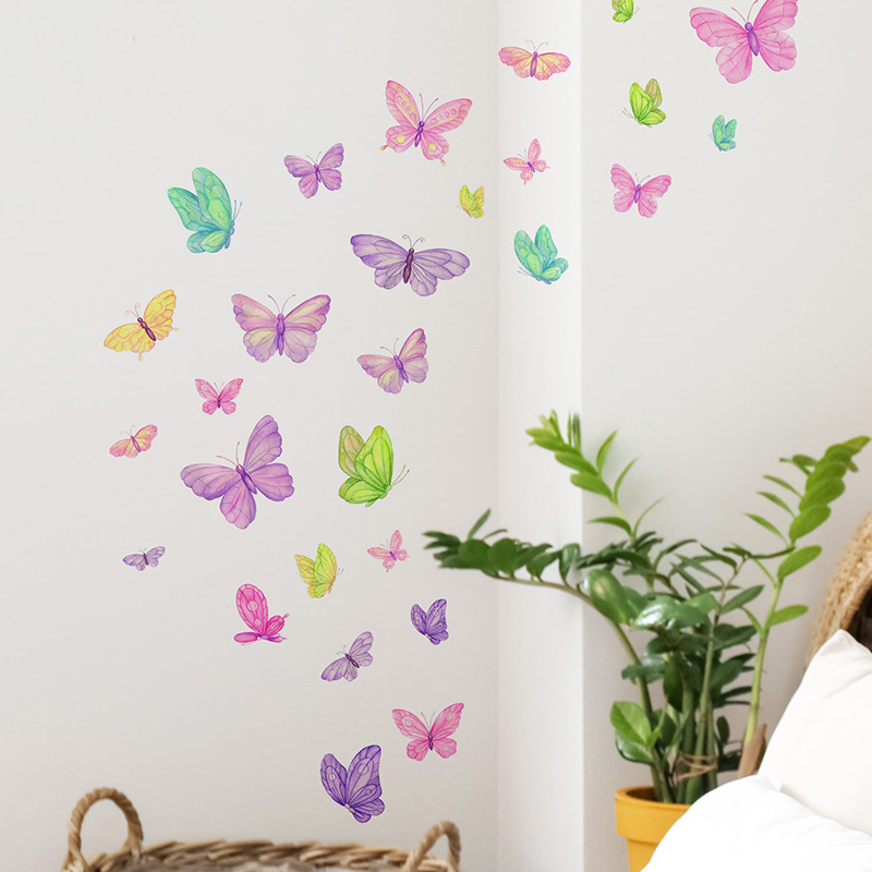 Romantic butterfly Wall Sticke - Baby Nursery Decals recension och pris