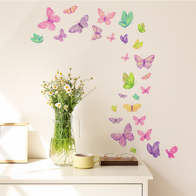 Romantic butterfly Wall Sticke - Baby Nursery Decals recension och pris