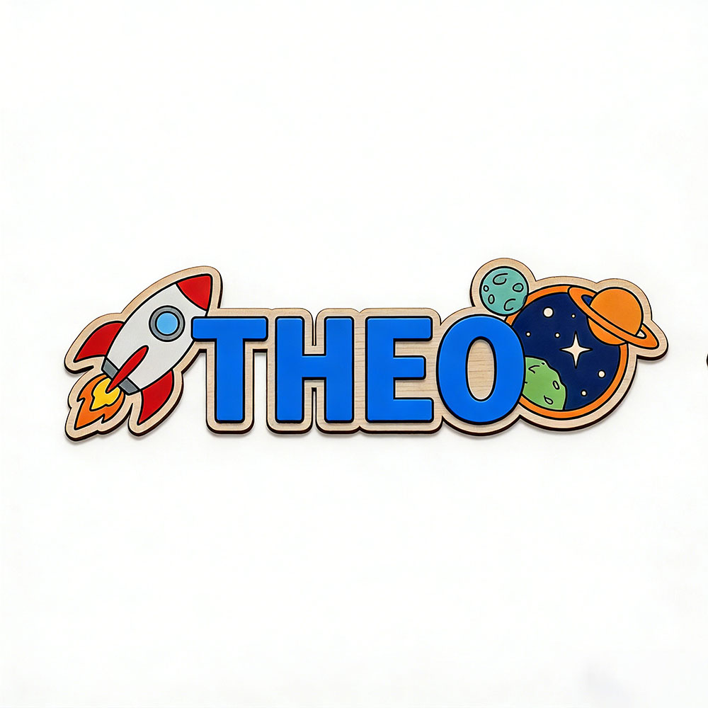 Personalized Space Rocket Name - Baby Nursery recension och pris