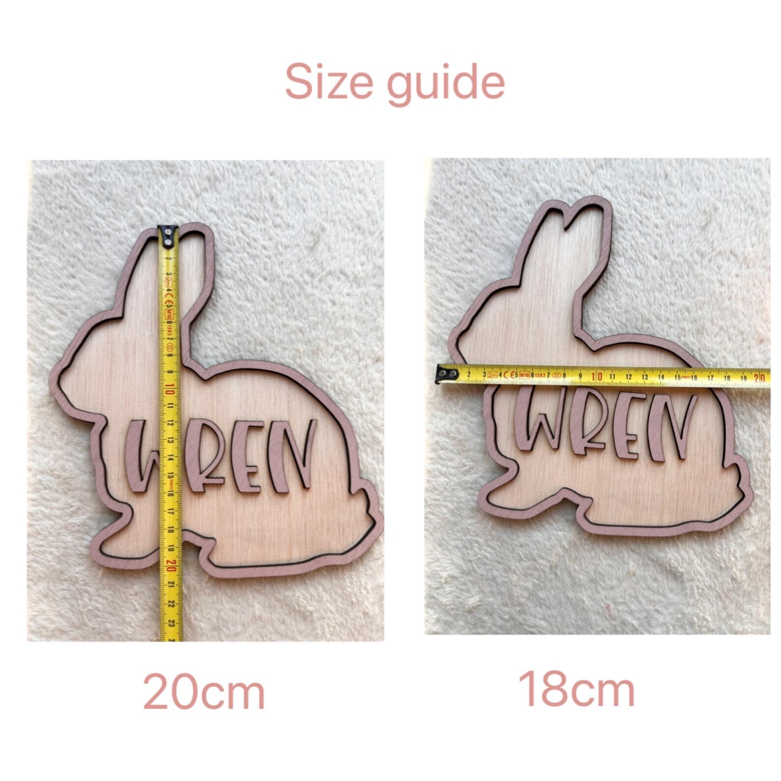 Personalized Bunny Name Wooden - Baby Nursery Wall recension och pris