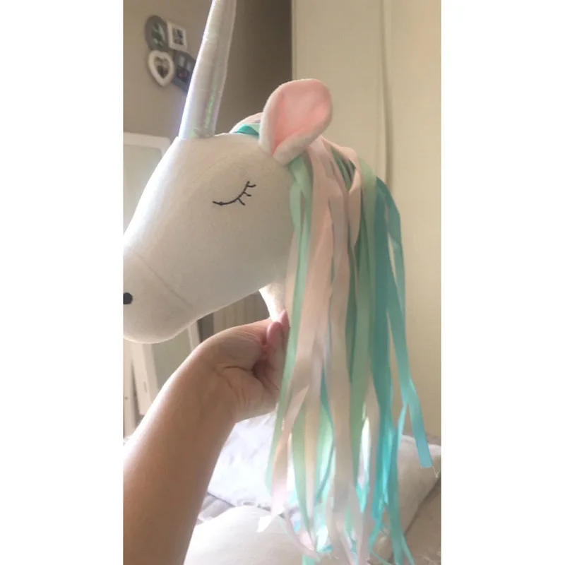 Unicorn Plush Animal Head Wall - Baby Nursery Hanging Decor recension och pris