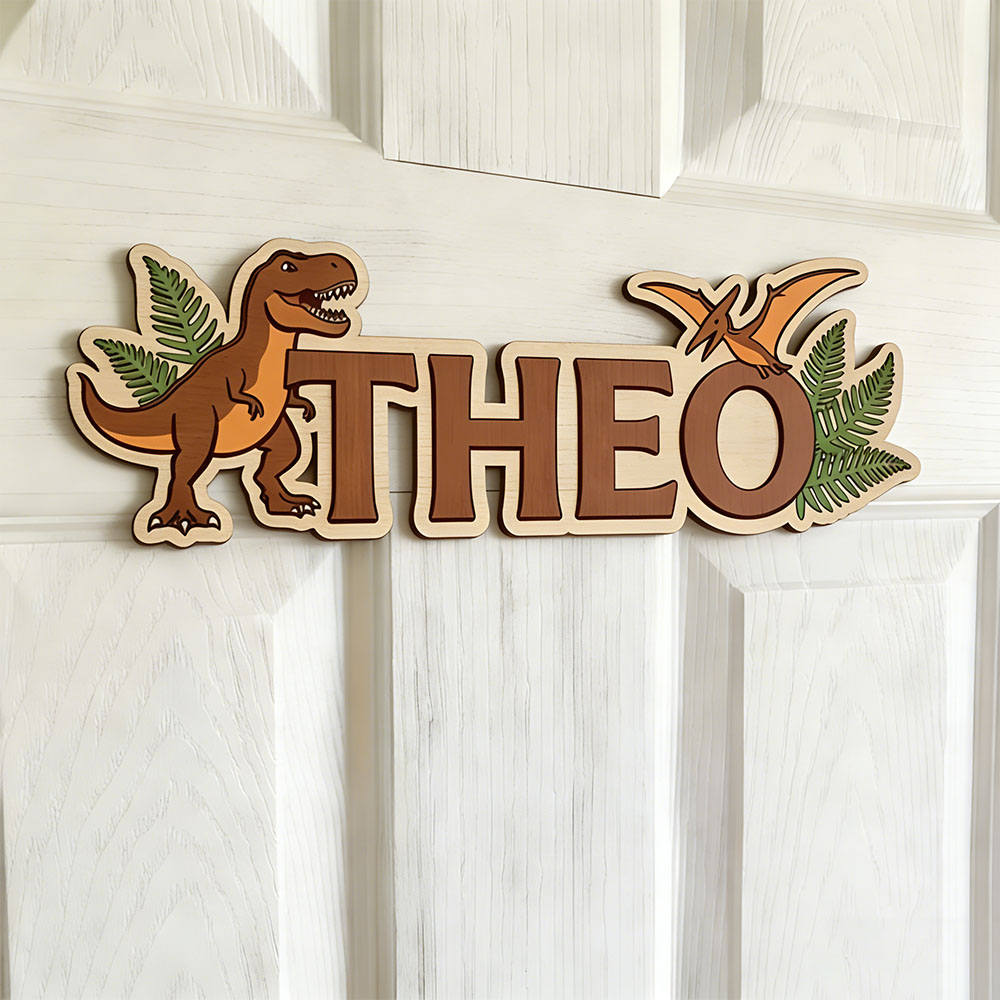 Personalized Dinosaur Name Sig - Baby Nursery recension och pris