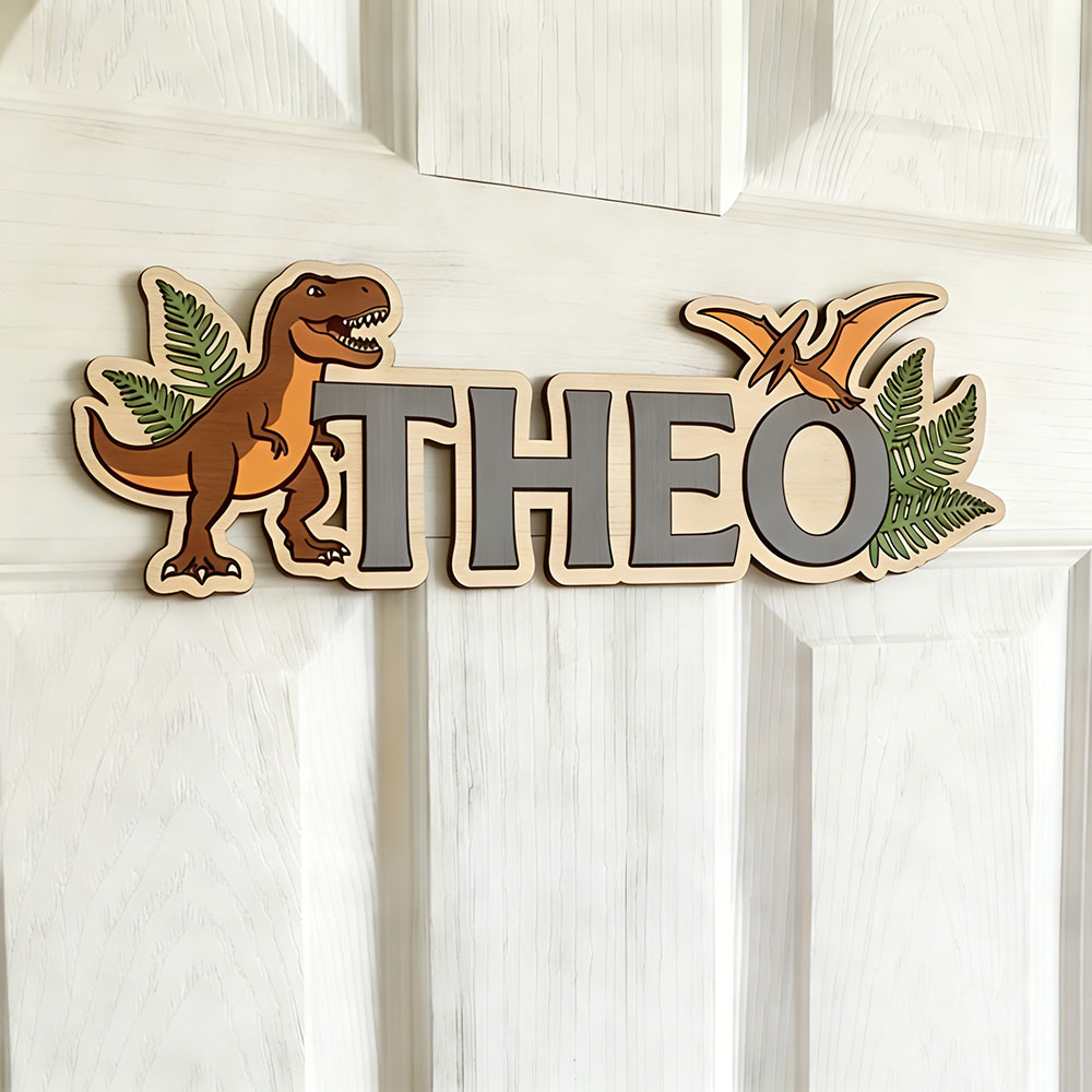 Personalized Dinosaur Name Sig - Baby Nursery recension och pris