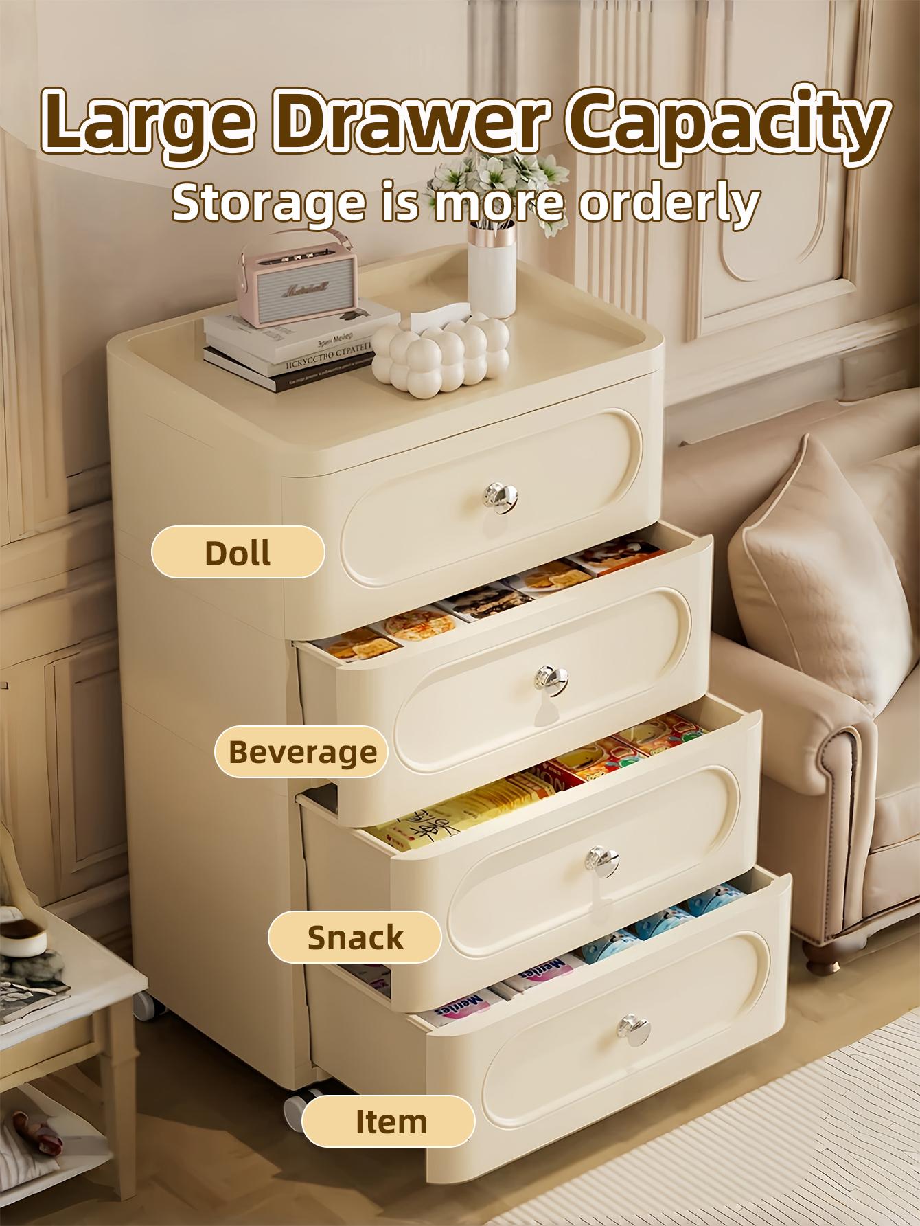 4-Drawer Rectangle Rolling Sto - Baby Nursery Organizer recension och pris