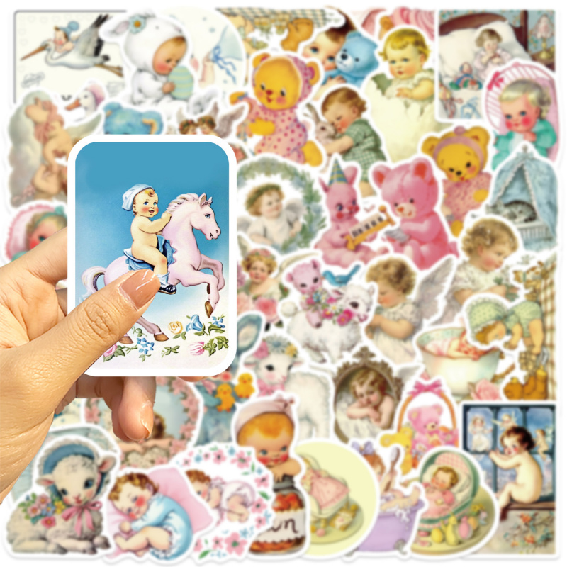 50pcs Vintage Baby Stickers Cu - Baby Nursery Vintage Decor recension och pris