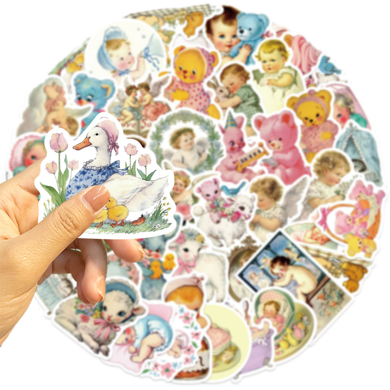 50pcs Vintage Baby Stickers Cu - Baby Nursery Vintage Decor recension och pris
