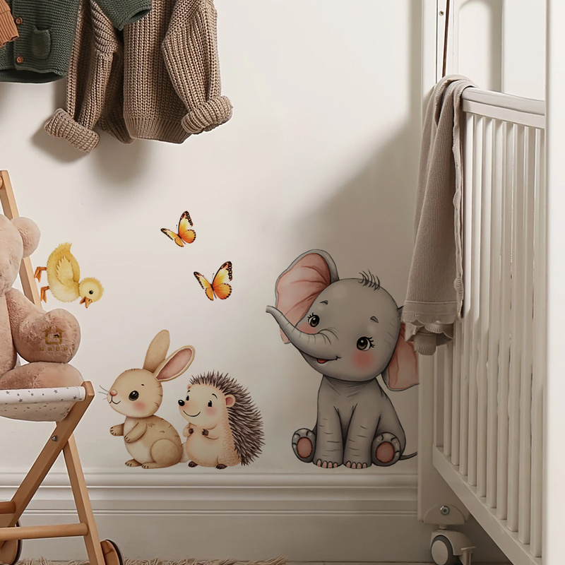 Cartoon Animal Wall Sticker -  - Baby Nursery Stickers recension och pris