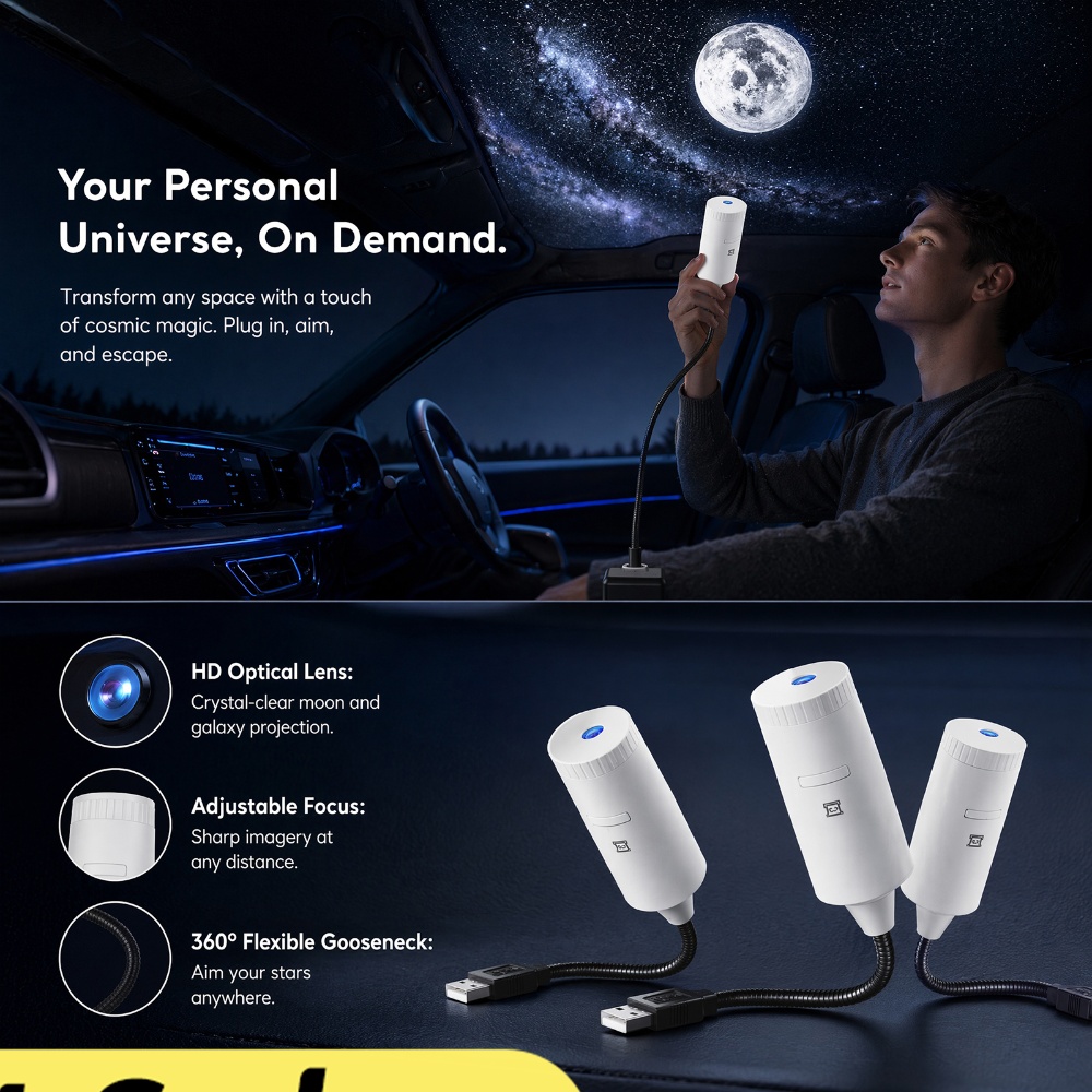 Mini Galaxy Star Projector Two - Night Light Projector Stars recension och pris