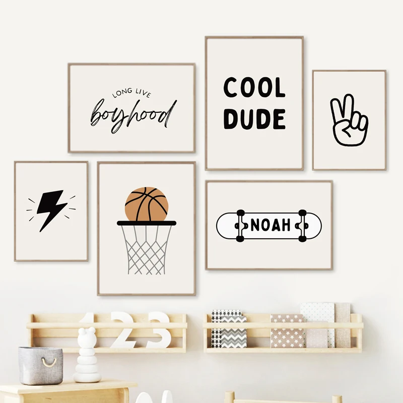 Simple Boy Basketball Skateboa - Baby Nursery Pictures recension och pris