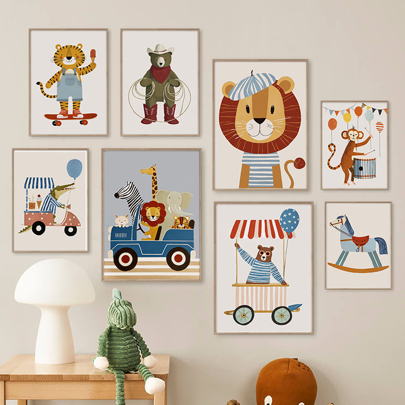 Funny Cartoon Animal Car Ballo - Baby Nursery Animal Pictures recension och pris