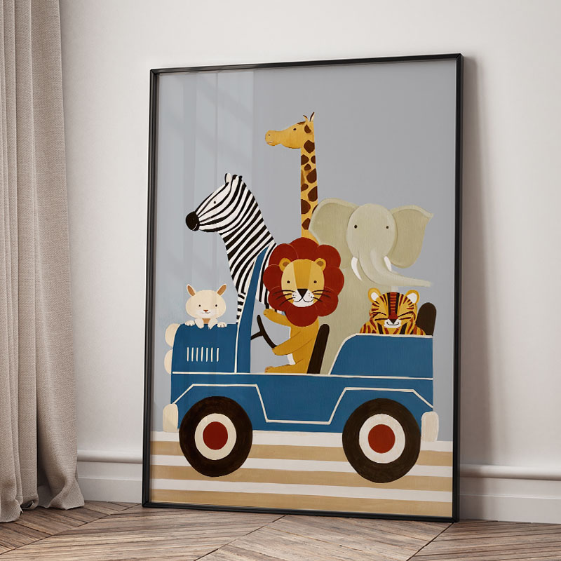 Funny Cartoon Animal Car Ballo - Baby Nursery Animal Pictures recension och pris