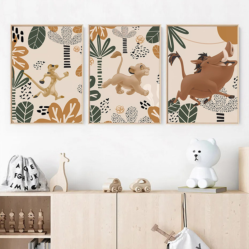 Kid Lion King Boho Posters and - Baby Nursery Animal Pictures recension och pris