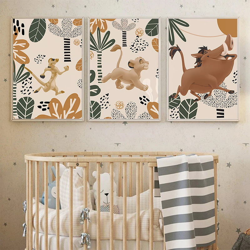Kid Lion King Boho Posters and - Baby Nursery Animal Pictures recension och pris