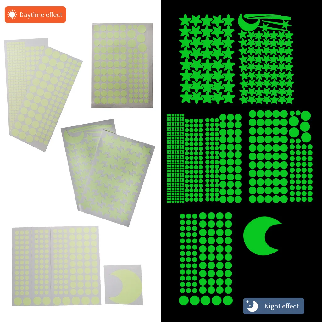 Luminous Moon Stars Wall Stick - Baby Nursery Decals recension och pris