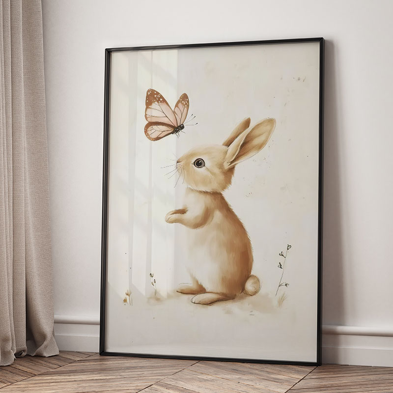 Bear Rabbit Fox Deer Squirrel  - Baby Nursery Animal Pictures recension och pris