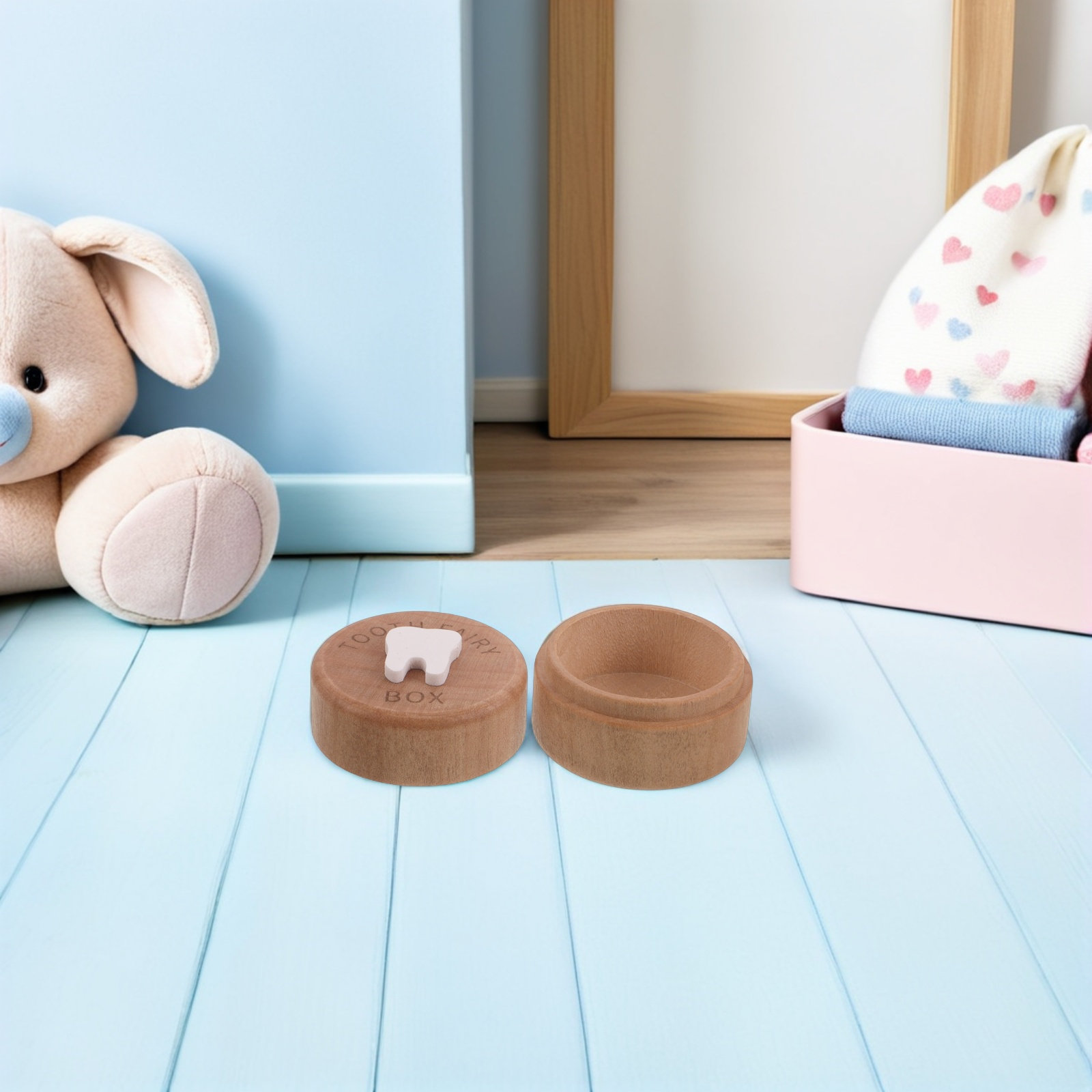 Wooden Kids Tooth Fairy Box 3D - Baby Keepsake Box recension och pris