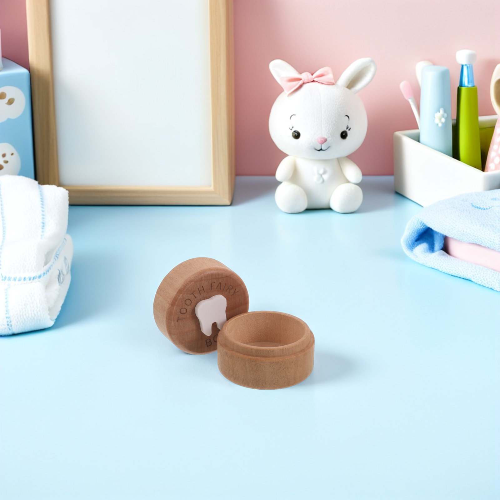 Wooden Kids Tooth Fairy Box 3D - Baby Keepsake Box recension och pris