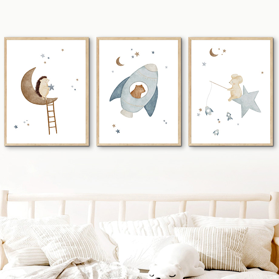 Cartoon Animals Nursery Wall A - Baby Nursery Animal Pictures recension och pris
